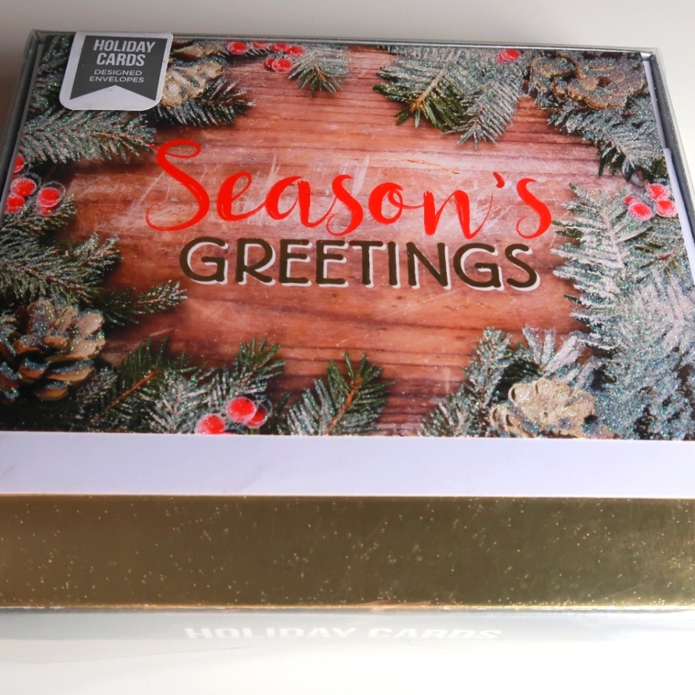Paper Magic group set of 12 Luxury Christmas Cards with designed envelopes